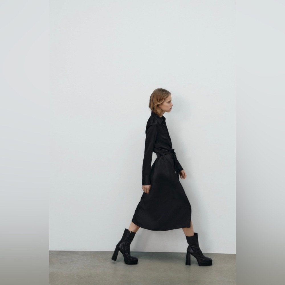 ZARA satin effect dress